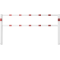 Stationary access barriers | welded | with top and quarter-bent bar | hot-dip galvanized and white coatedwith red reflecting stripes | total width: 2500 mm